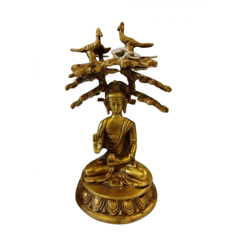 BUDDHA TREE  6.5 INCH Brass Home Decor