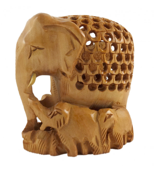 KADAM WOOD ELEPHANT UNDERCUT 3 INCH