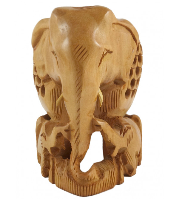 KADAM WOOD ELEPHANT UNDERCUT 3 INCH