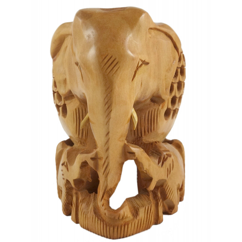 KADAM WOOD ELEPHANT UNDERCUT 4 INCH