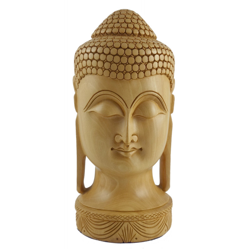 KADAM WOOD BUDDHA HEAD 6 INCH