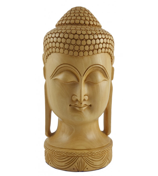 KADAM WOOD BUDDHA HEAD 8 INCH