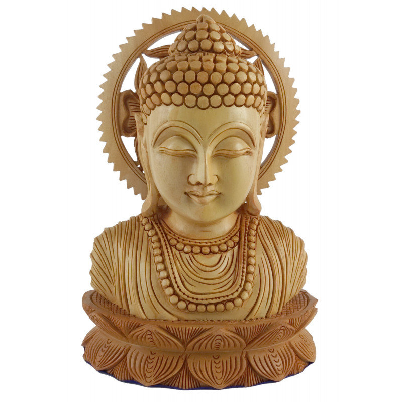 KADAM WOOD BUDDHA FACE 6 Inch