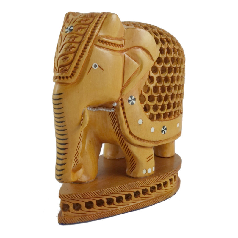 KADAM WOOD ELEPHANT UNDERCUT 6INCH