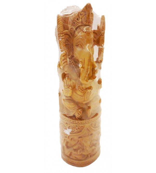 Sandalwood Handcrafted Carved Lord Ganesha Figure