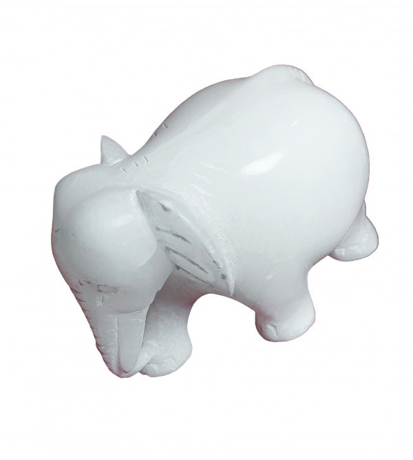 Alabaster Elephant Handcrafted Size 3 Inch