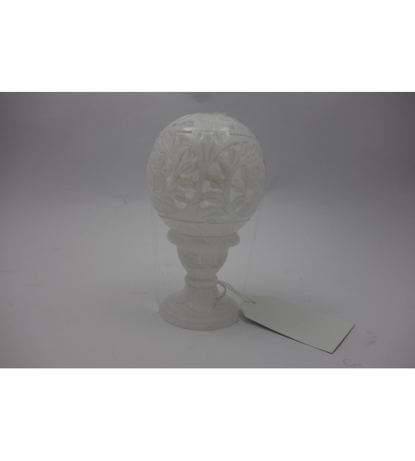 Alabaster stone Ball with jali work on stand