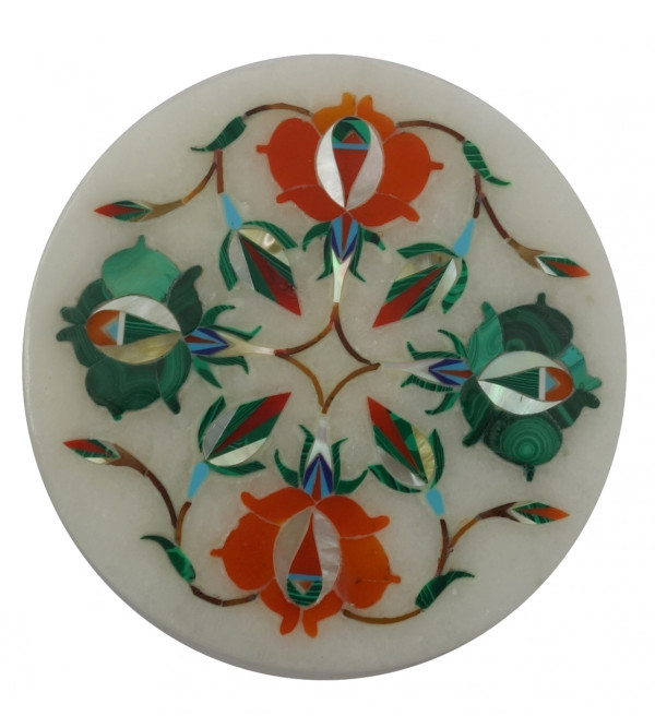 Handicraft Marble Box with Inlay Work Size 3 Inch 