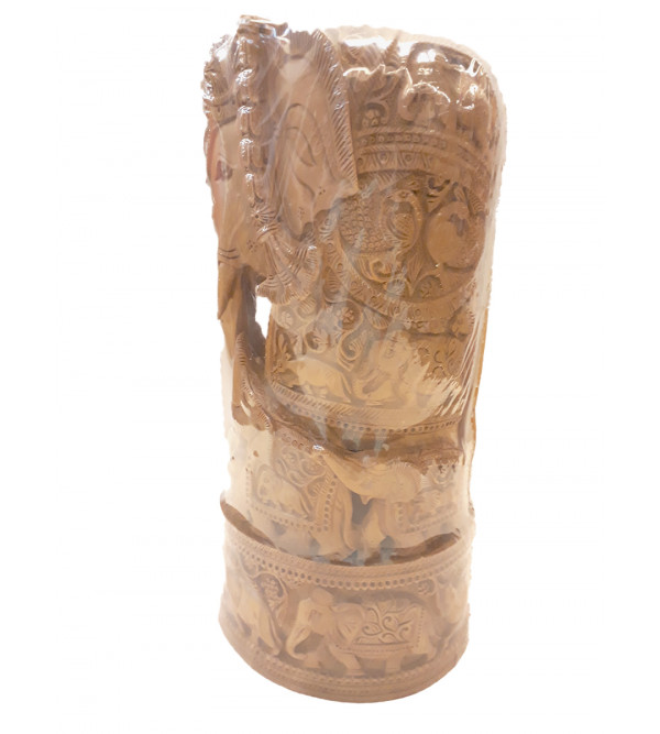 Sandalwood Carved Handcrafted Elephant with baby Elephant 