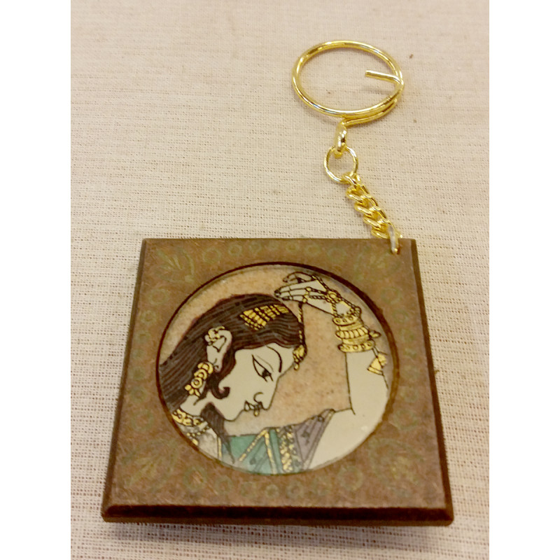 Wooden Handcrafted and Hand Painted Key Chain