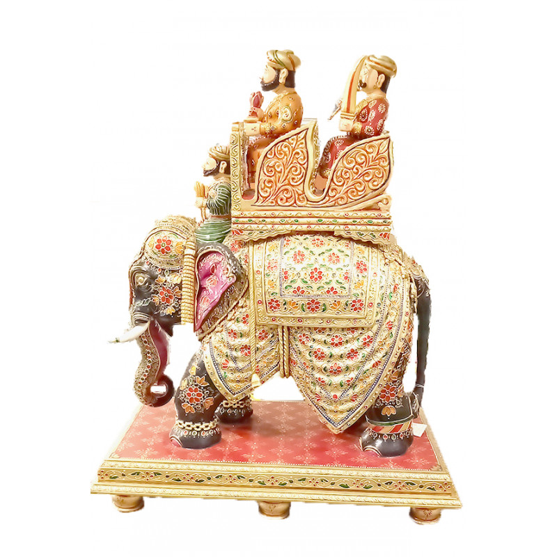 Houdha Handcrafted In Wood Size 23 Inches