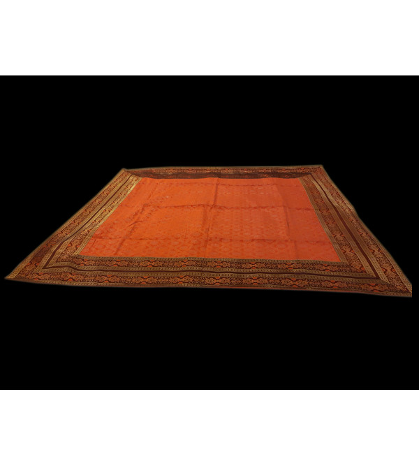 Brocade Handwoven Table Cover from Banaras  Size 60x60 Inch
