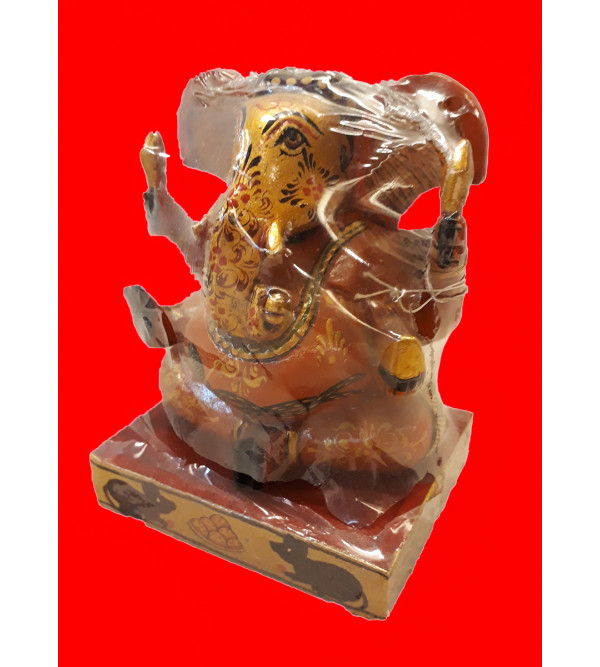 Kadamba Wood Handcrafted and Hand Painted Lord Ganesha Figure