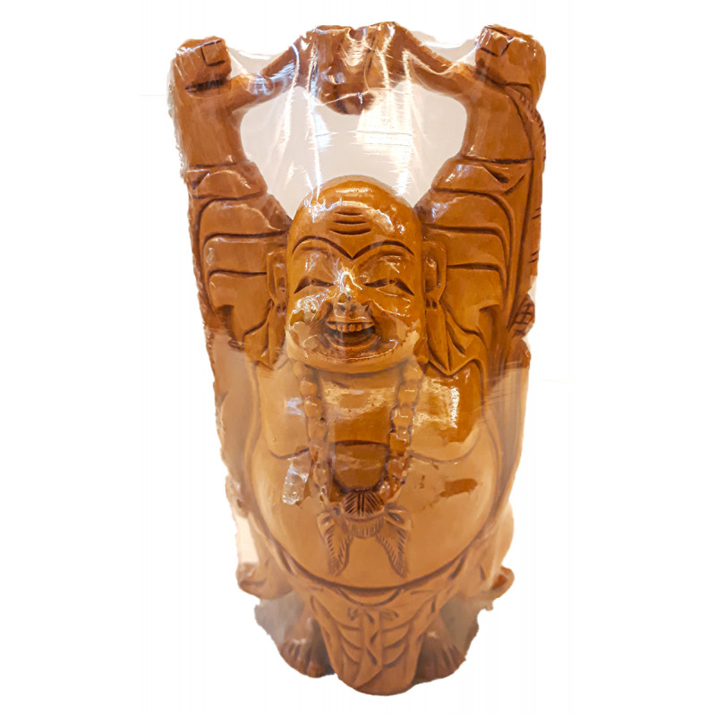 Kadamba wood Handcrafted Figure of Laughing Buddha