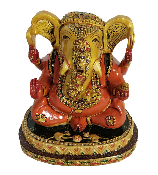 Painted Ganesha Special Work 5 Inch 