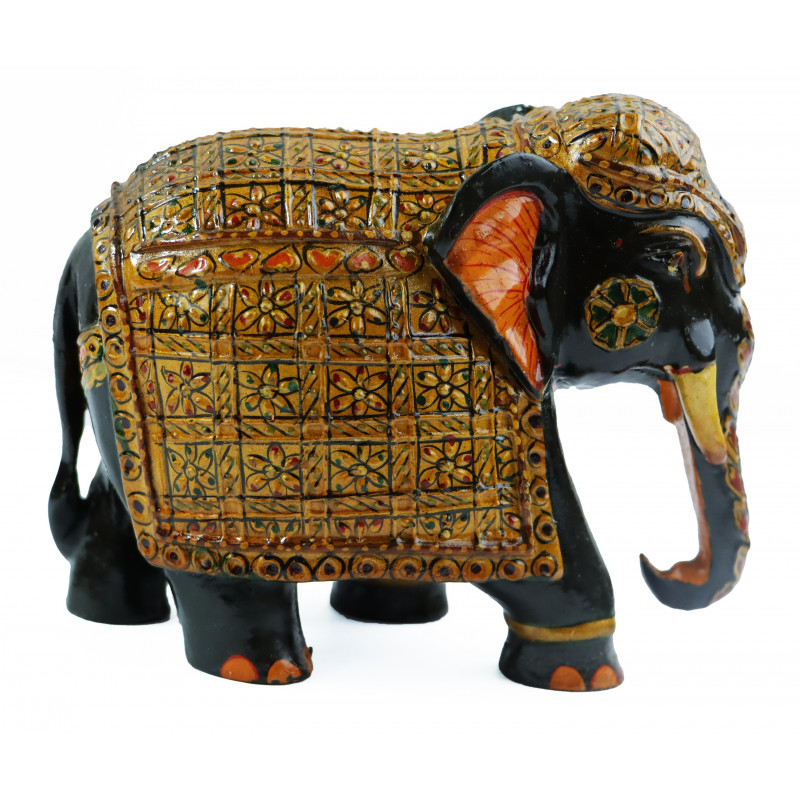 Kadam Wood Jewellery Elephant 4 Inch 