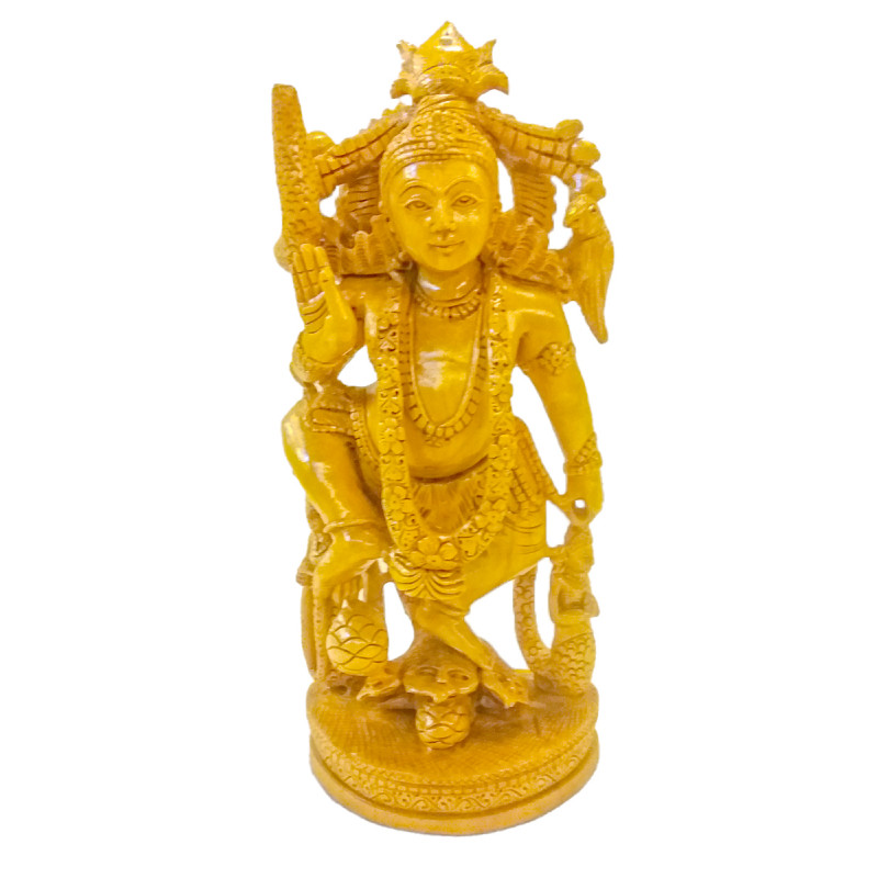 Kadamba Wood Handcrafted Carved Lord Krishna Figure