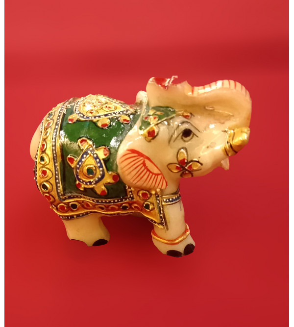 Elephant with pure gold work 