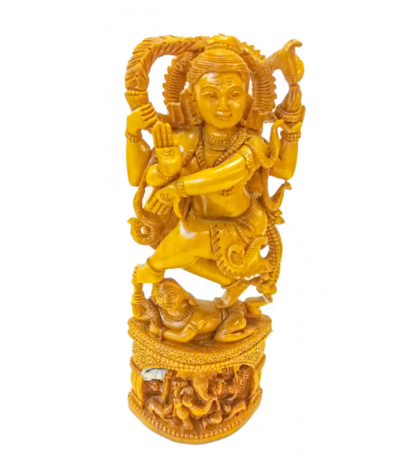 Kadamba Wood Handcrafted Carved Lord Shiva Figure