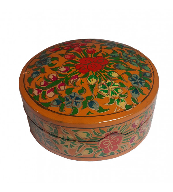 Paper Mache Coaster Set – Round (7 Pieces) (Assorted Colours & Design)