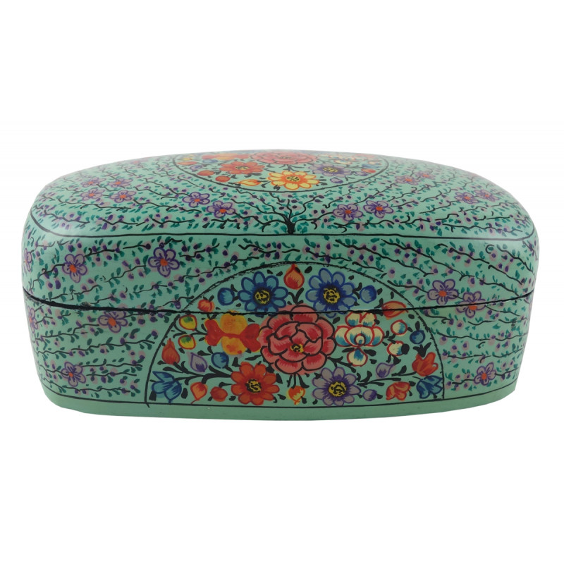 PAPER MACHE BOX METER (7X4 INCH) CHINAR ASSORTED DESIGN