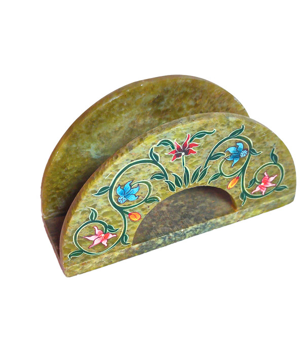 Soap Stone Painted Napkin Holder Size 4 Inch