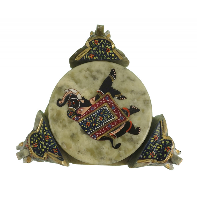 HANDICRAFT SOFT STONE PAINTED COASTER SET 