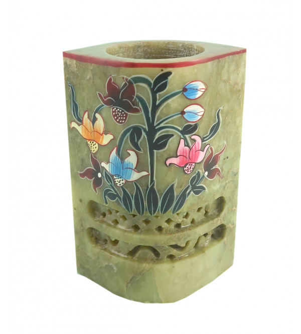 HANDICRAFT SOFT STONE PAINTED PEN HOLDER