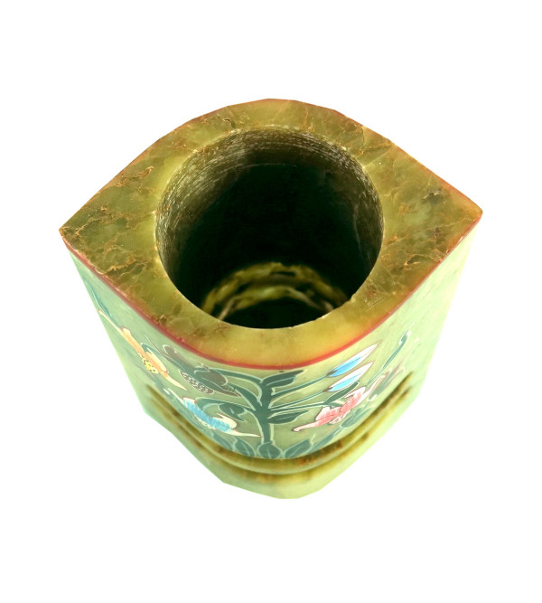 HANDICRAFT SOFT STONE PAINTED PEN HOLDER