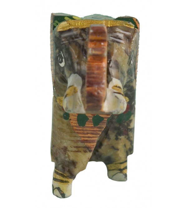 HANDICRAFT SOFT STONE PAINTED ELEPHANT 1.5 INCH 
