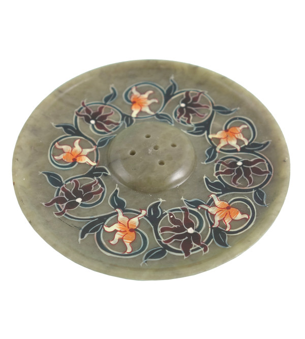 HANDICRAFT SOFT STONE PAINTED INCENSE HOLDER