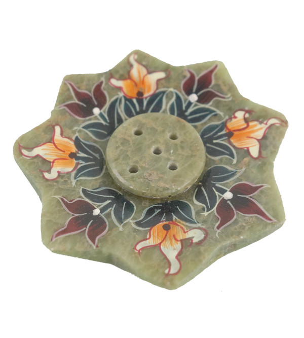 HANDICRAFT SOFT STONE PAINTED INCENSE HOLDER