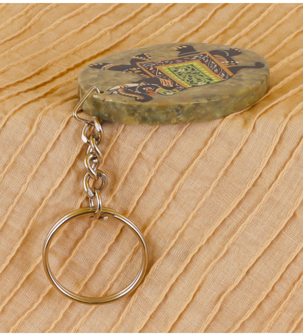 Painted Key Ring Soap Stone 