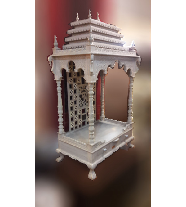 TEMPLE WITH TILE WORK TEAK WOOD S-35x22x63 inch