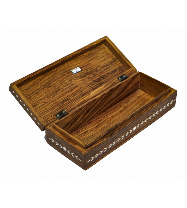 Sheesham Wood Handcrafted Jewelry Box With Acrylic Inlay Work