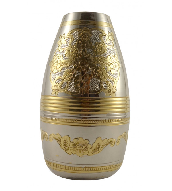 HANDICRAFT Flower Vase Brass Two Tone 5 INCH