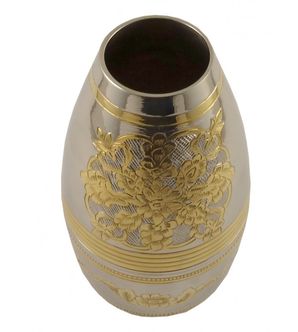 HANDICRAFT Flower Vase Brass Two Tone 5 INCH