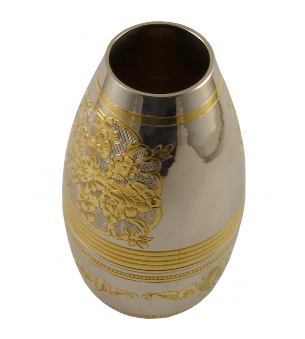 HANDICRAFT Flower Vase Brass Two Tone 5 INCH