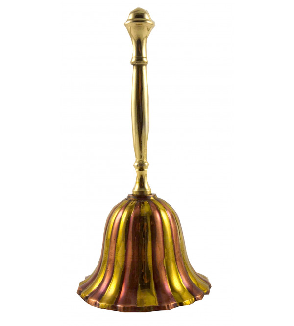 Handcrafted Bell Two-Tone Brass Copper 6.5 inch 