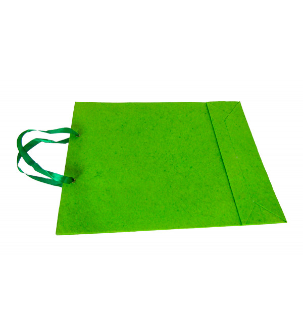 Paper Bag With  Leaf Design-11X15 Inch (200 GSM) (Pack of 10 Peices) Assorted Colours & Design