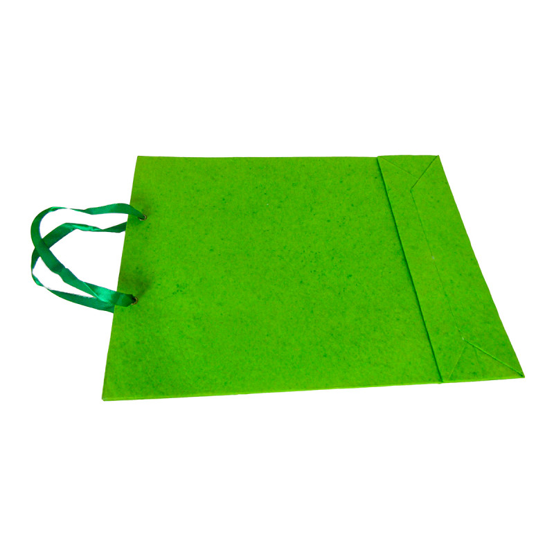 Paper Bag With  Leaf Design-11X15 Inch (200 GSM) (Pack of 10 Peices) Assorted Colours & Design