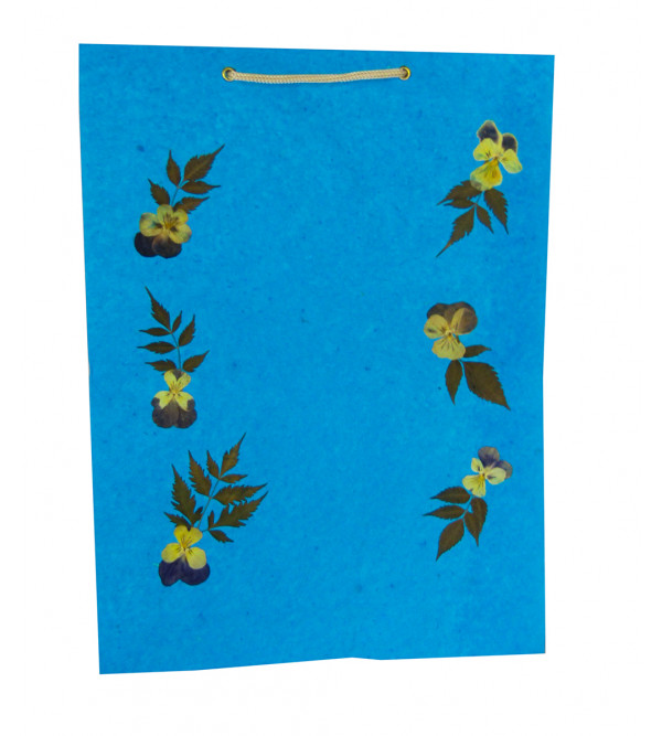 Paper Bag With  Leaf Design-11X14 Inch (Pack of 10 Peices) Assorted Colours & Design