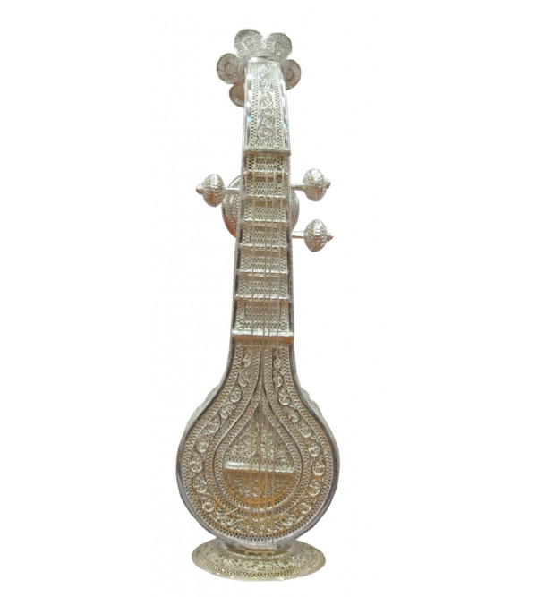 HANDICRAFT 92.5 PURITY SILVER VEENA FILIGREE WORK ROUND