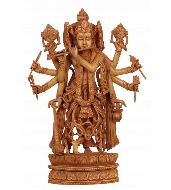 Sandal Wood Fine Carved Krishna 