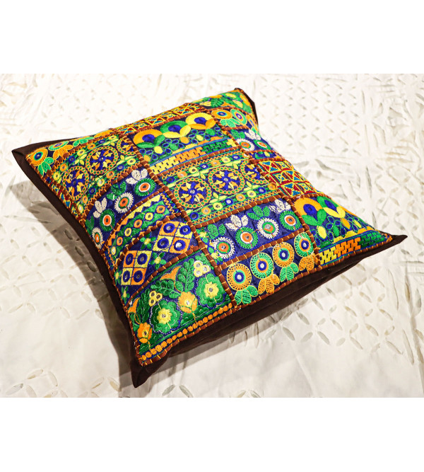 Cushion Cover With Ari Zari Embroidered