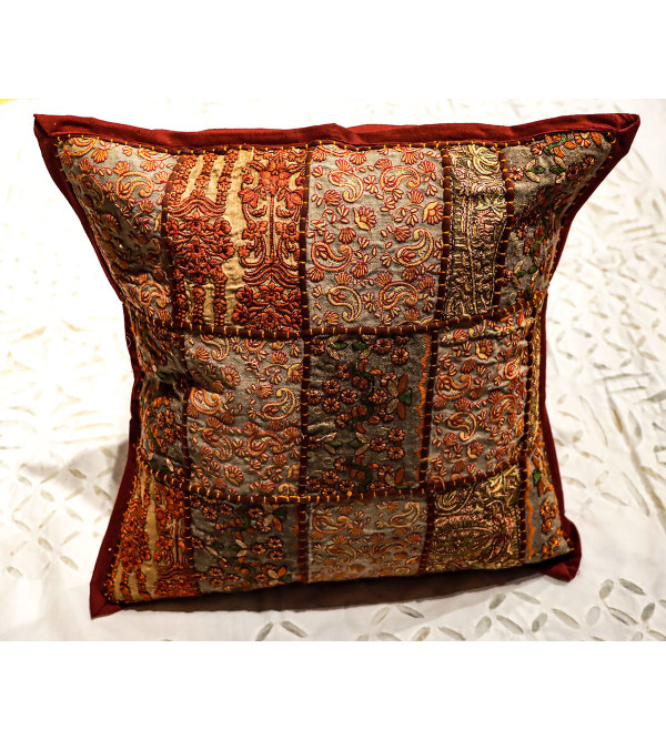 Cushion Cover With Ari Zari Embroidered 