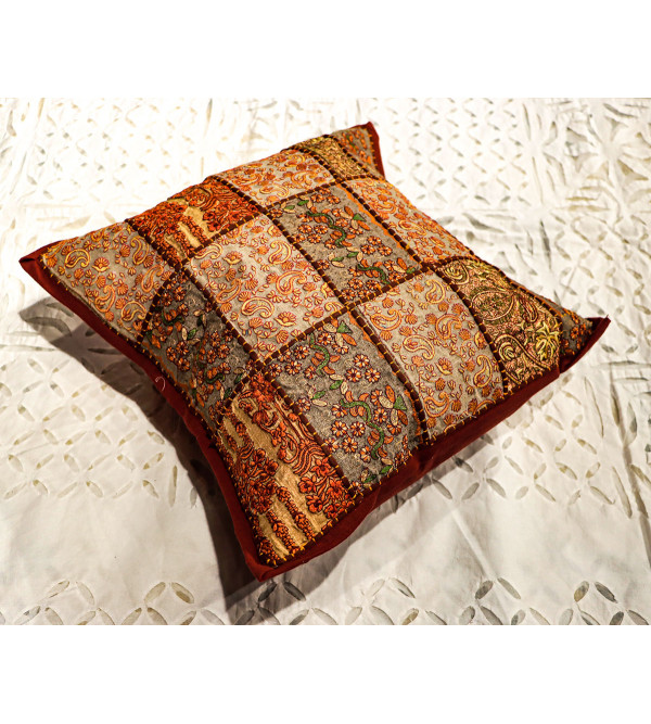 Cushion Cover With Ari Zari Embroidered 