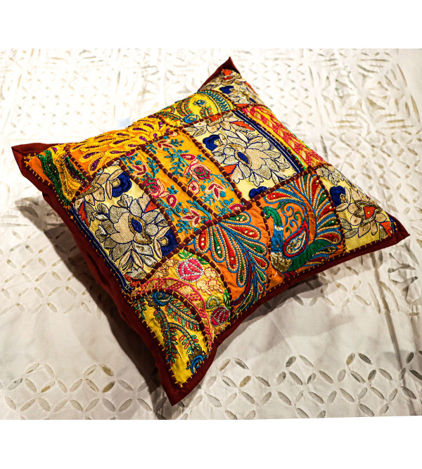 Cushion Cover With Ari Zari Embroidered