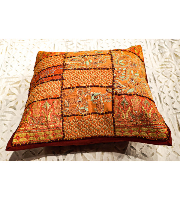 Cushion Cover With Ari Zari Embroidered