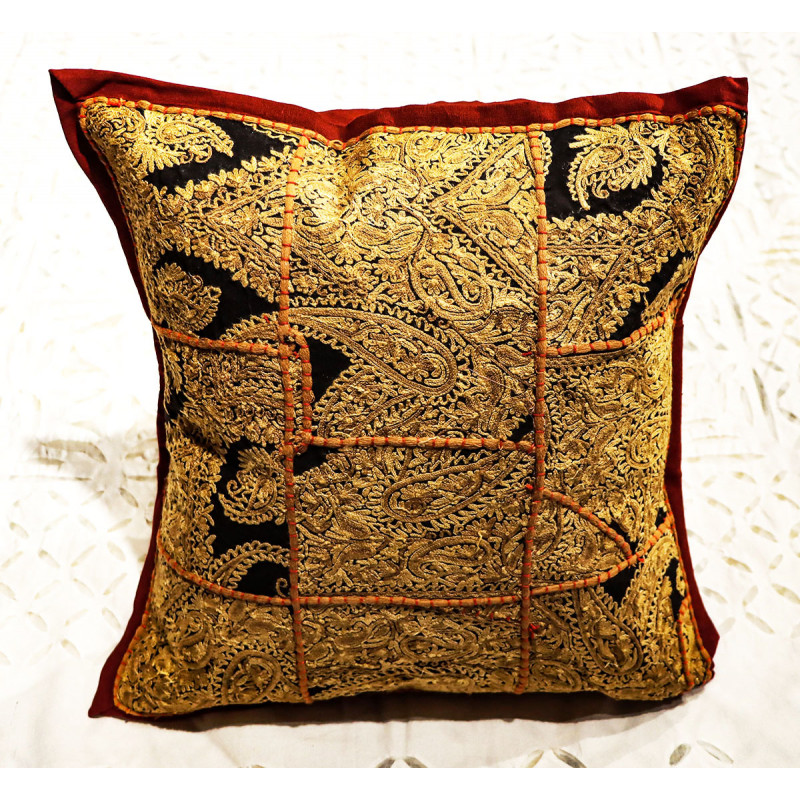 Cushion Cover With Ari Zari Embroidered